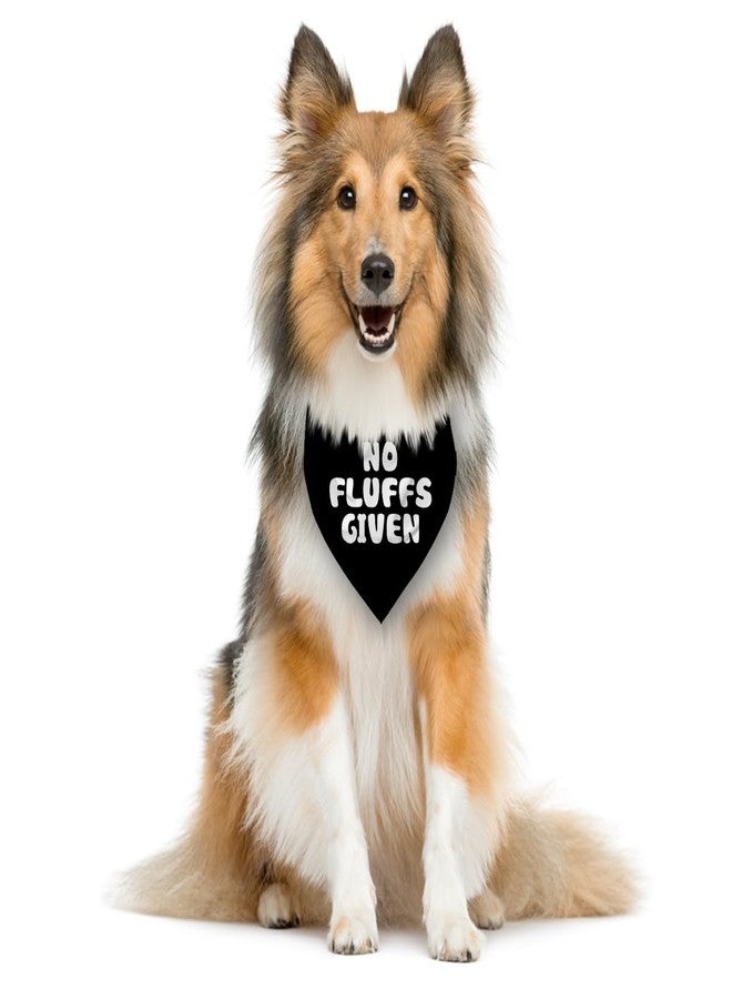 ZPPRJF No Fluffs Given Dog Bandana, Poodle Accessories, Funny Black Dog Bandana, Pet Scarf Accessories for Small Medium Dogs Cats Photo Prop, for Dogs Lovers - Image 3