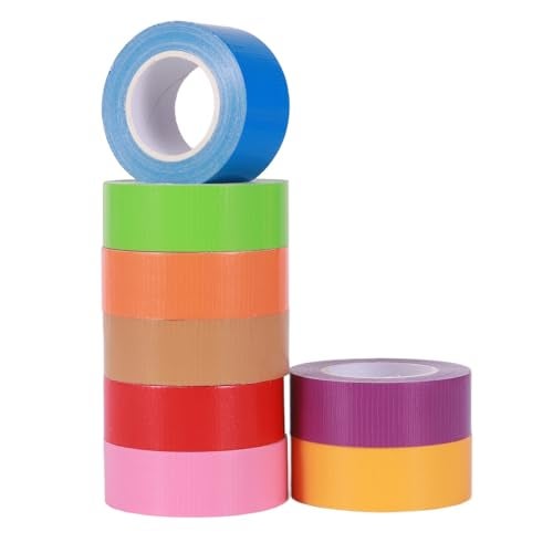 Maartla 8 Pack Rainbow Colored Duct Tape 1 Inch x 11 Yards, Heavy Duty Duct Tape Colors, No Residue, Tear by Hand, Waterproof, Great for DIY, Packing, Marking and Arts & Crafts - Image 2