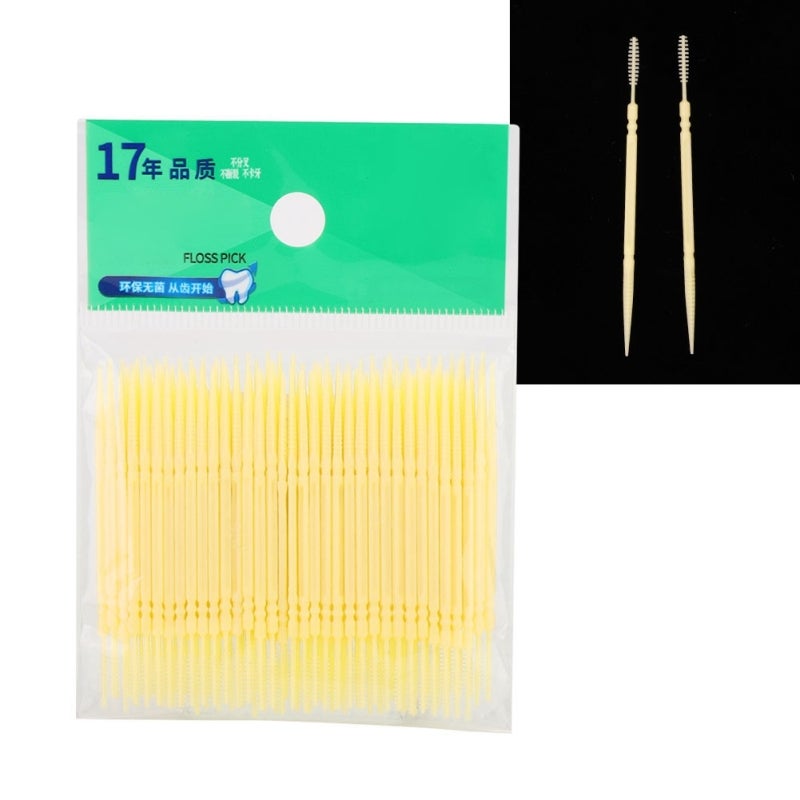 Double Head Toothpick: Food Grade PP Material, Gum-Safe Design, Soft Brush Toothpick - Gentle Interdental Cleaning, Dental Pick for Sensitive Gums, Large Tooth Crevice, Travel, Adults, Children And El - Image 5