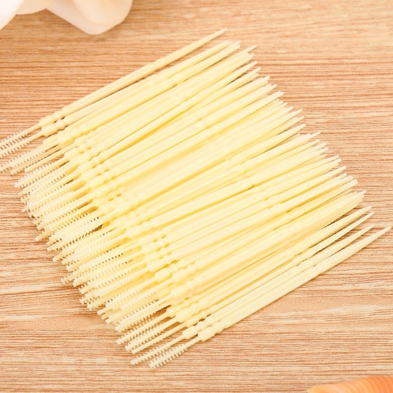 Double Head Toothpick: Food Grade PP Material, Gum-Safe Design, Soft Brush Toothpick - Gentle Interdental Cleaning, Dental Pick for Sensitive Gums, Large Tooth Crevice, Travel, Adults, Children And El - Image 3
