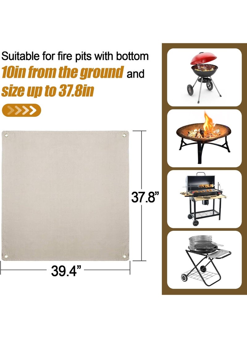 YelaJoy Fire Pit Mat - Fireproof Mat for Fire Pit, Wood Deck Insulation, Camping BBQ - Temperature Resistant Fiberglass Fire Blanket for Outside Indoor Lawn Protection - Image 4
