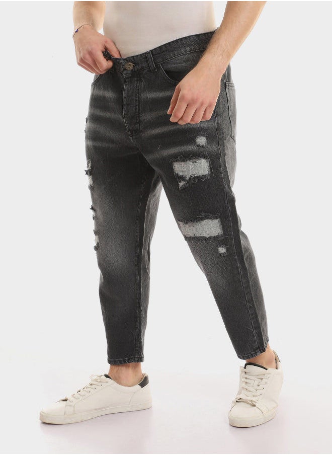 WHITE RABBIT - Elastic Waist With Drawstring Jogger Jeans - Image 1