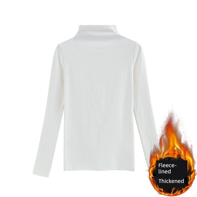 Modal turtleneck base shirt women's inner wear spring autumn winter new long-sleeved t-shirt trendy pile collar tight top - Image 2