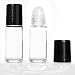 Cchenxxi 2 PCS Empty Glass Roller Bottles Plastic Roller Ball Deodorant Roll On Bottles for Essential Oils Perfume Cosmetics 30ml 2pcs Round - Image 2