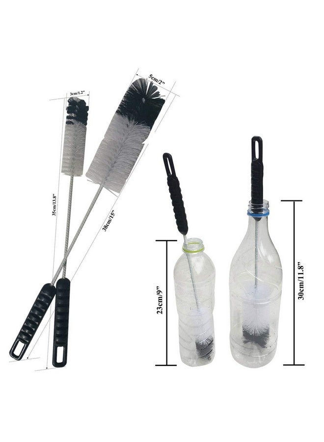 NewFerU Bottle Cleaning Brushes Long Handle Thin, Small Big Wire Cleaner Bendable Flexible for Water Wine Baby Bottles, Pipe, Tube, Hose, Flask (4) - Image 2