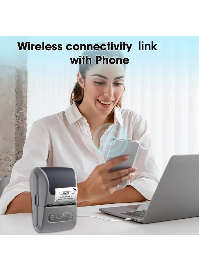 BlueFire Wireless Portable Label Maker Machine | Bluetooth Thermal Label Printer with 26mm/s High-Speed Printing | Rechargeable 1200mAh Mini Labeling Device for Office, Retail, Kitchen & Baby Items | Inkless Fast Printing for Organization & Inventory Management - Image 2