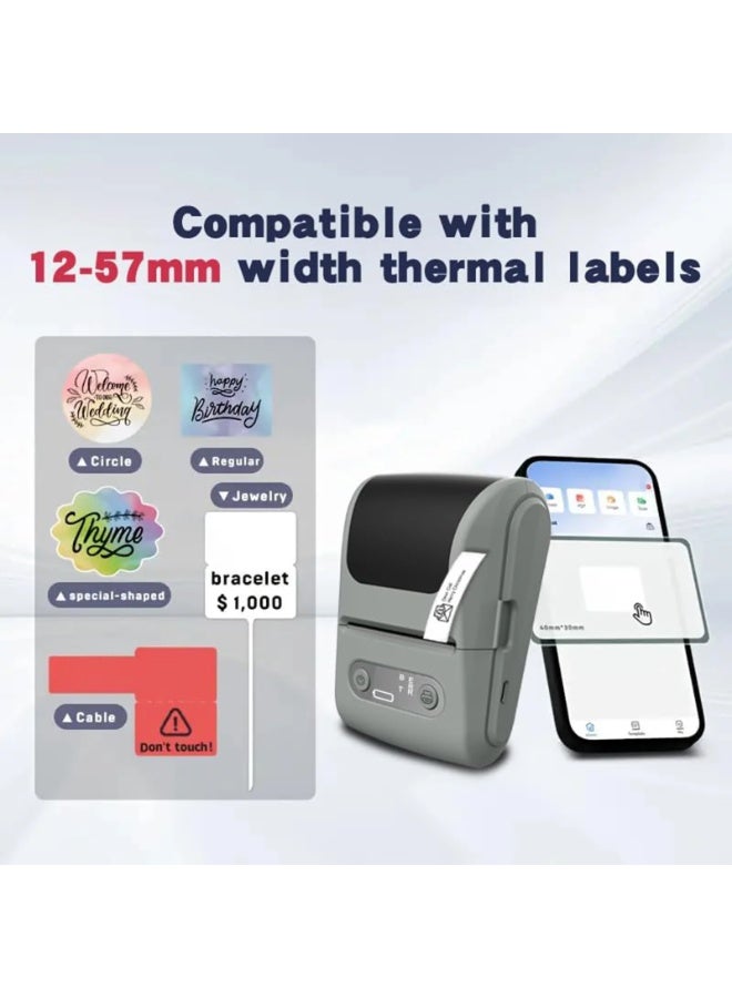 BlueFire Wireless Portable Label Maker Machine | Bluetooth Thermal Label Printer with 26mm/s High-Speed Printing | Rechargeable 1200mAh Mini Labeling Device for Office, Retail, Kitchen & Baby Items | Inkless Fast Printing for Organization & Inventory Management - Image 4