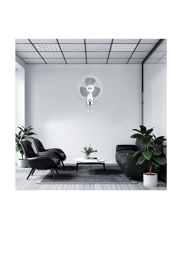 MODI Wall Fan Plastic Cooling Fan with 3 Wind Speed，Wall-mount-fan 45W , 16" White ,MD-HWF3001  - Image 5