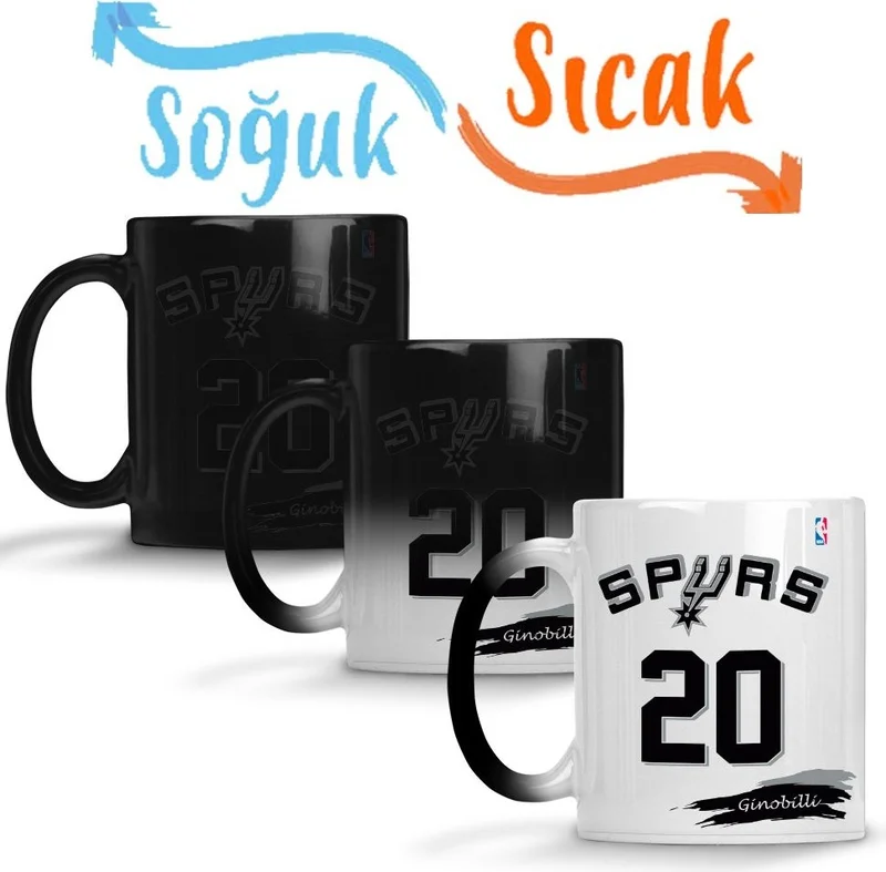 Baskı Dükkanı Print Shop Ginobilli Branca Rox Ink Magic Mug Porcelain