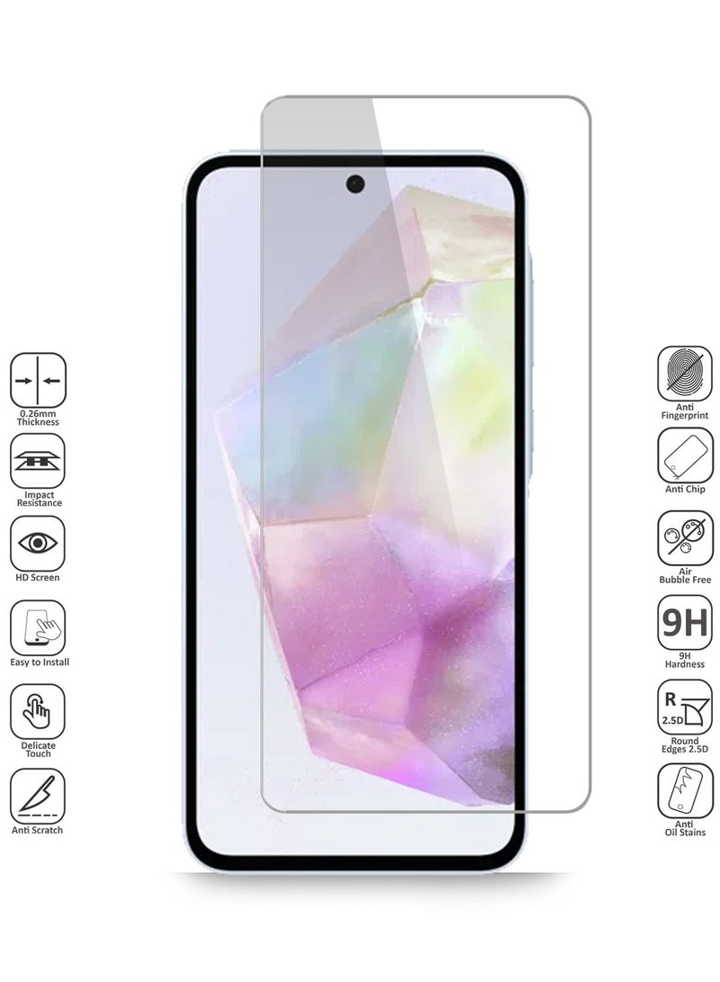 Techie Combo Pack 2 in 1 Case and Screen Protector for Samsung Galaxy A36 5G  - Transparent TPU Bumper Case with HD Tempered Glass Screen Protector - Image 3