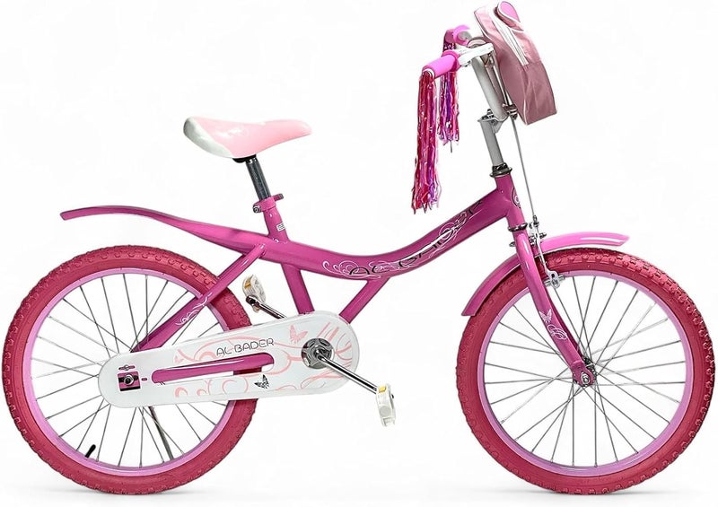 ALBADER Kids Bike 20 Inch for Girls, Cobra Bicycle with Disc Brake, Adjustable Seat, Front Bag, Air Filled Anti Slip Tires, Stylish Freestyle Bicycle for Girls Age 9+ - Image 1