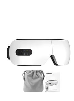 PENG GENERAL Eye Massager with Heat & Bluetooth Music, Face Massager Eye Care, Smart Eye Mask for Relax Eye, Reduce Eye Strain, Improve Sleep - White  - Image 1