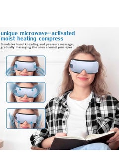 PENG GENERAL Eye Massager with Heat & Bluetooth Music, Face Massager Eye Care, Smart Eye Mask for Relax Eye, Reduce Eye Strain, Improve Sleep - White  - Image 3