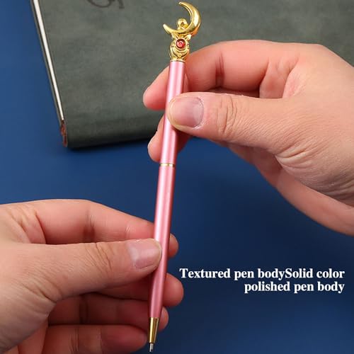 GHHQIANG 2Pcs Sailor Moon Pen School Supplies, Sailor Moon Merch, Kawaii Stationery Set for School Day Students Gifts or Offices,Tip 1mm ，with 4 black pen refills - Image 5