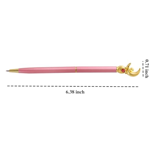 GHHQIANG 2Pcs Sailor Moon Pen School Supplies, Sailor Moon Merch, Kawaii Stationery Set for School Day Students Gifts or Offices,Tip 1mm ，with 4 black pen refills - Image 2