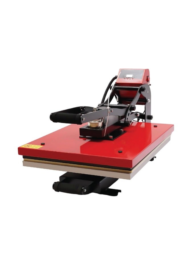 Kalon 38x38 Heat press Machine Red Sublimation press, T-shirt heat press, textile transfer printing machine for clothes,  cotton polyester t-shirt press for fabric, Heavy-duty Manual heat transfer mach - Image 1