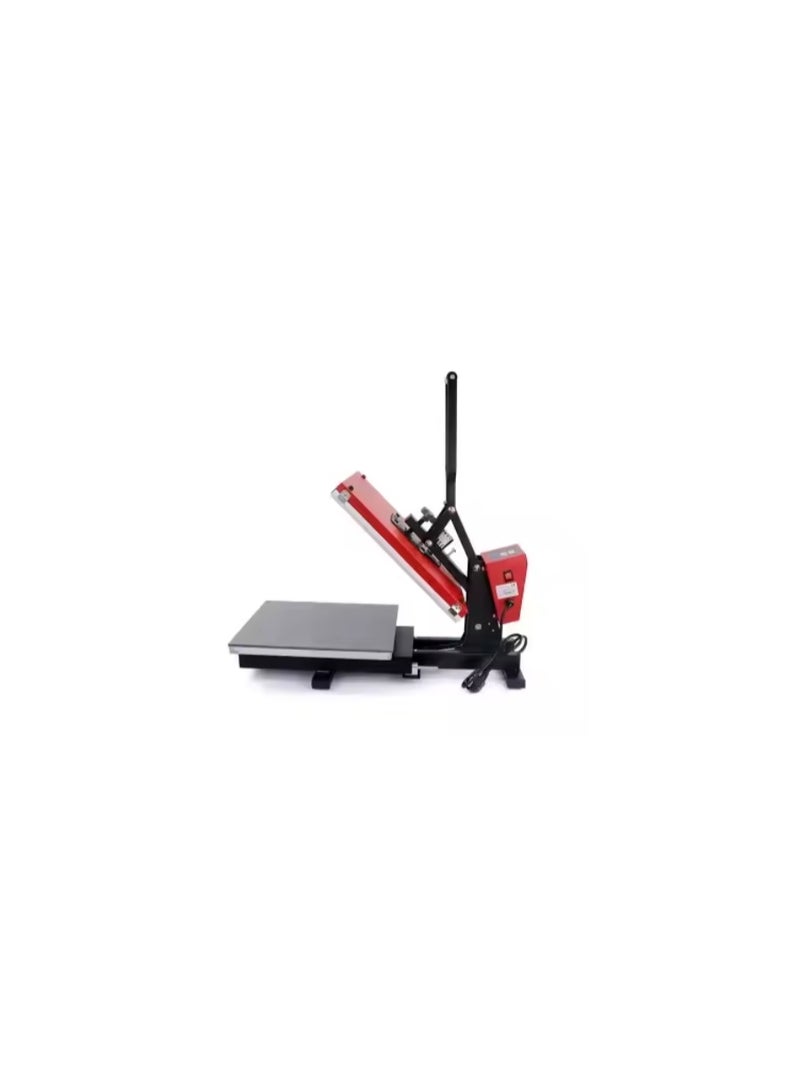 Kalon 38x38 Heat press Machine Red Sublimation press, T-shirt heat press, textile transfer printing machine for clothes,  cotton polyester t-shirt press for fabric, Heavy-duty Manual heat transfer mach - Image 3