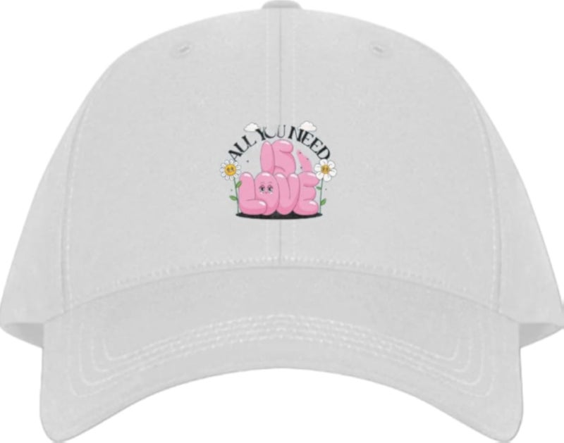 ALL YOU NEED IS LOVE Planets unisex baseball cap White