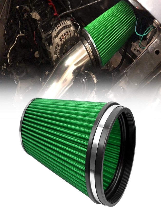 RYANSTAR Racing 6 Inch Cone Air Filter 152mm High Flow 265mm Tall Green - Image 1