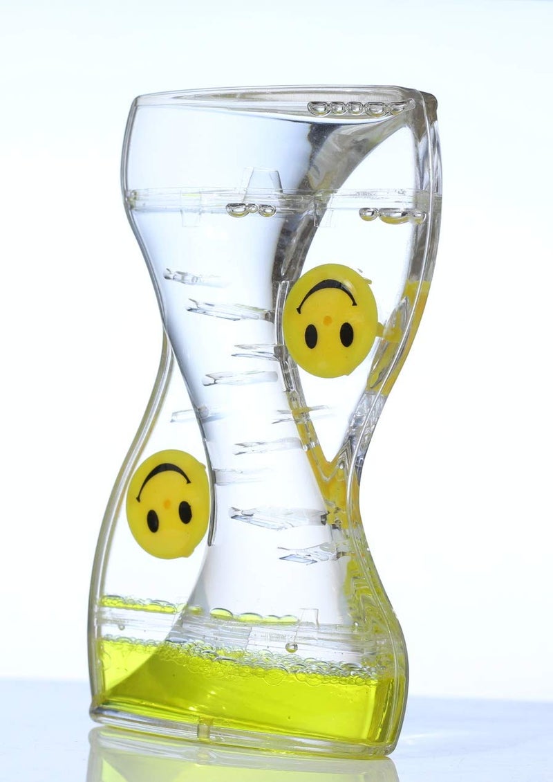 Lilone Acrylic Smiley Hourglass, 12x7cm, Transparent