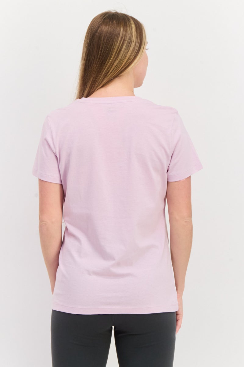 PUMA Women Sportswear Fit Short Sleeve Training Top, Lavender/White - Image 3