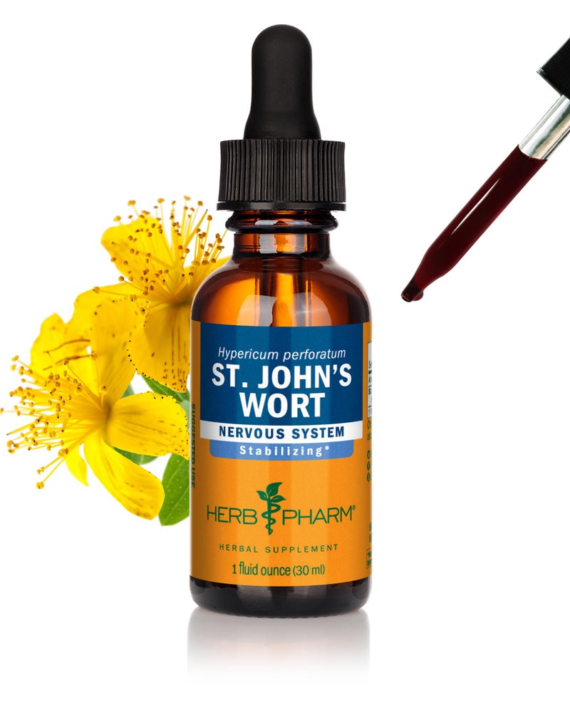 St Johns Wort Liquid Extract for Positive Mood and Emotional Balance Cane Alcohol 1 Ounce