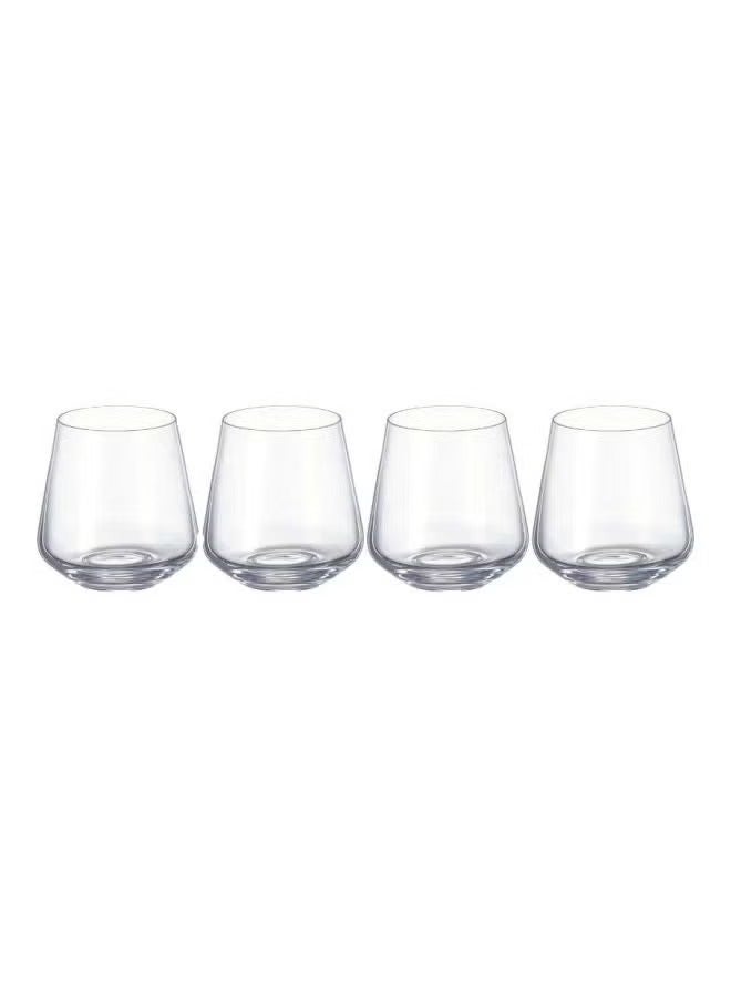 Crystalex Whiskey Glass Siesta 290ml, Crystalline (Pack of 4)