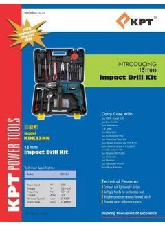 SAURAN Sauran KPT KDK13HN 13mm Impact Drill Kit Power Hand Tool Kit Power Hand Tool Kit85 Tools  - Image 2