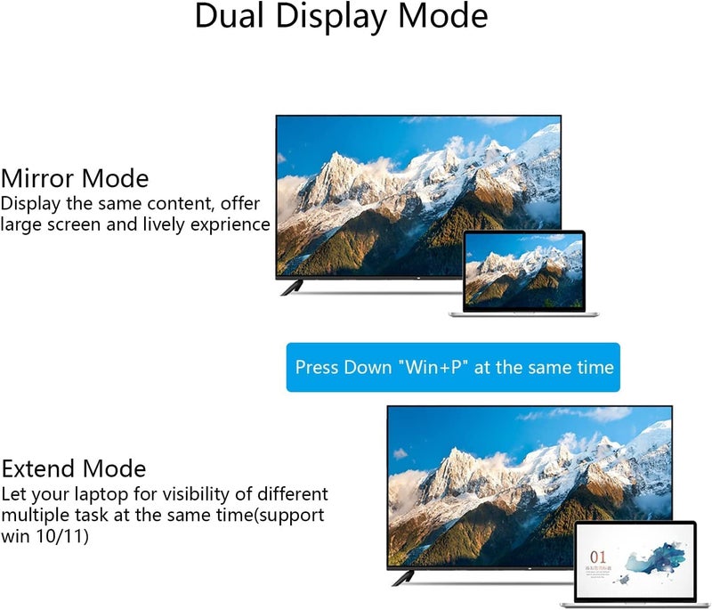 DooBuy USB to HDMI Adapter for Monitor Windows 10/7/8, HDMI USB 3.0 Converter for Laptrs for Desktop PC TV - Image 3