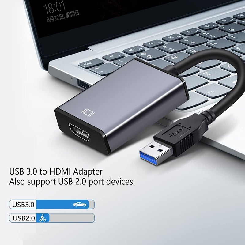 DooBuy USB to HDMI Adapter for Monitor Windows 10/7/8, HDMI USB 3.0 Converter for Laptrs for Desktop PC TV - Image 2