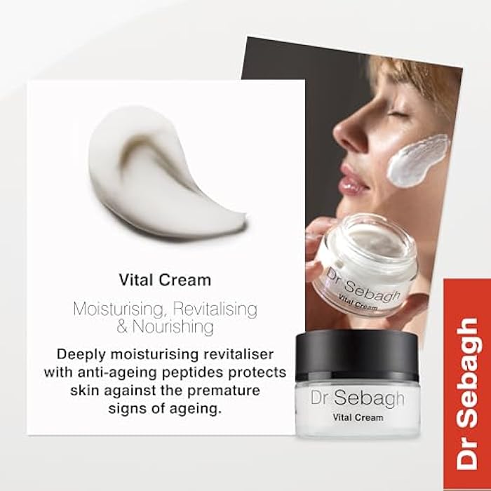 Dr. Sebagh Dr Sebagh Vital Cream (1.7 fl oz) - Hydrating Moisturizer Face Cream - Revitalizing Facial Moisturizer for Normal/Dry Skin - Vitamin C Anti Aging - Deep Moisturizing & Lifting Formula - Image 5