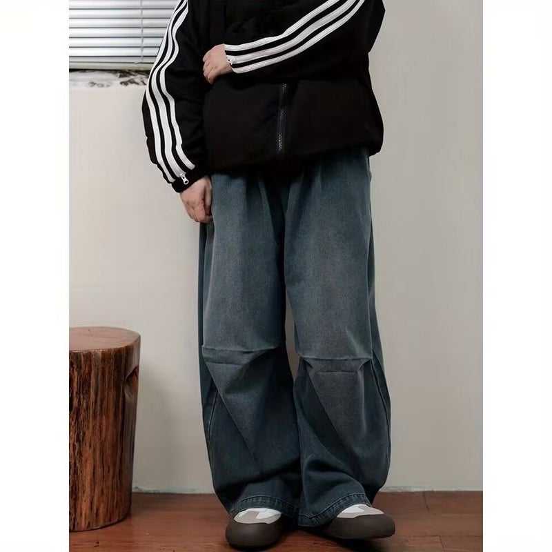 Unisex Classic Denim Jeans Loose Fit Daily Outdoor Wear - Image 1