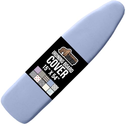 GORILLA GRIP The Original Ironing Board Cover and Pad, Silicone Coating, Thick Scorch Resistant Padding, Heavy Duty Iron Covers Standard Boards, Hook and Loop Fastener Strap, Blue, 15x54 - Image 1