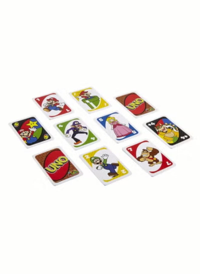 إيهوم لعبة بطاقات أونو سوبر ماريو مع 112 بطاقة، لعبة فيديو بطابع لعبة السفر في علبة تخزين قابلة للجمع مع قاعدة خاصة - Image 3