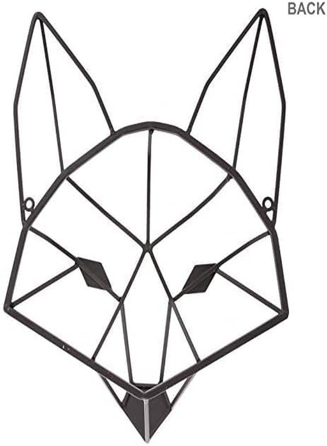 Everydecor Brown Geometric Fox Head Metal Wall Art Decor for Home Office Kitchen Living Room Bedroom Farmhouse Indoor and Outdoor Fox Sign Decoration - Image 3