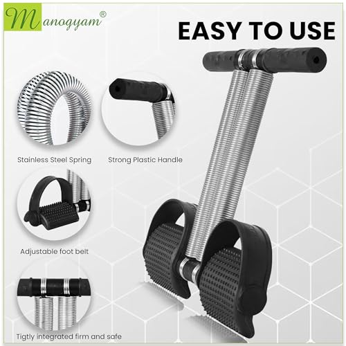 MANOGYAM Tummy Trimmer | Waist Trimmers | Double Spring Tummy Trimmer | Ab Exerciser | Body Toner | Fat Burner | Fitness Equipment | Abdominal Exercise for Men & Women - Image 2