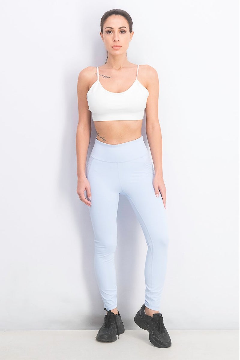 Gottex Women Sportswear Fit Training Leggings, Blue Moon - Image 3