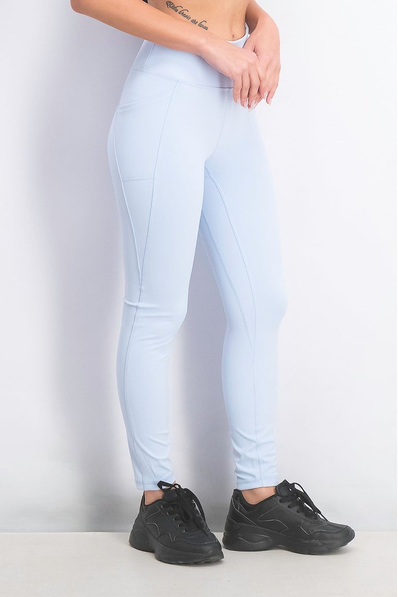 Gottex Women Sportswear Fit Training Leggings, Blue Moon - Image 4
