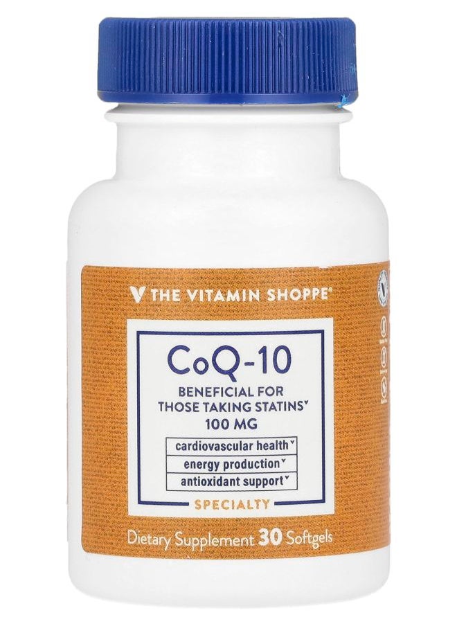 The Vitamin Shoppe CoQ-10 100 mg 30 Softgels 
