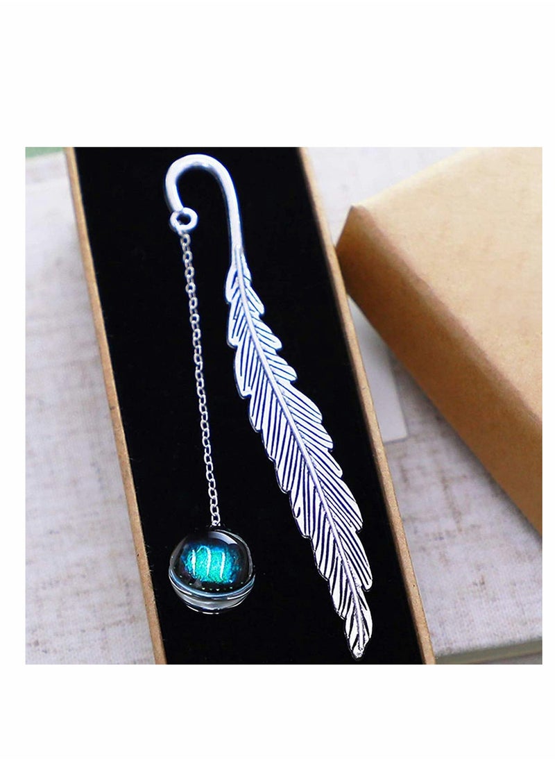 Generic - Bookmarks, Metal Bookmark, Retro Feather-shaped Twelve Constellation Bookmarks Ideal Creative Gifts For Readers, Women, Friends, Teachers And Children, Book Decorations - Scorpio - Image 1