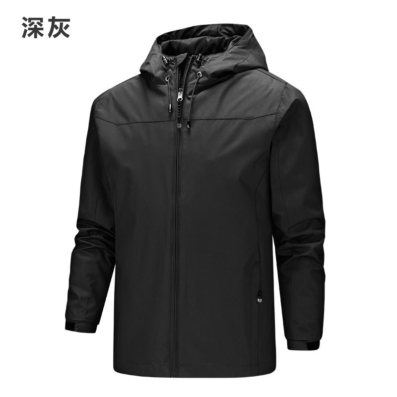 Generic Foreign trade hot selling manufacturers direct supply autumn new outdoor sports lovers mens waterproof windproof windbreaker women Men-dark gray 