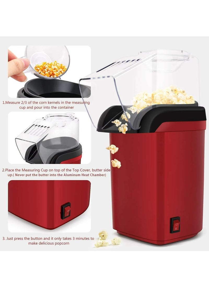 Generic Popcorn Popper Maker Electric Hot Air With Measuring Cup To Portion Popping Corn Kernels  - Image 5