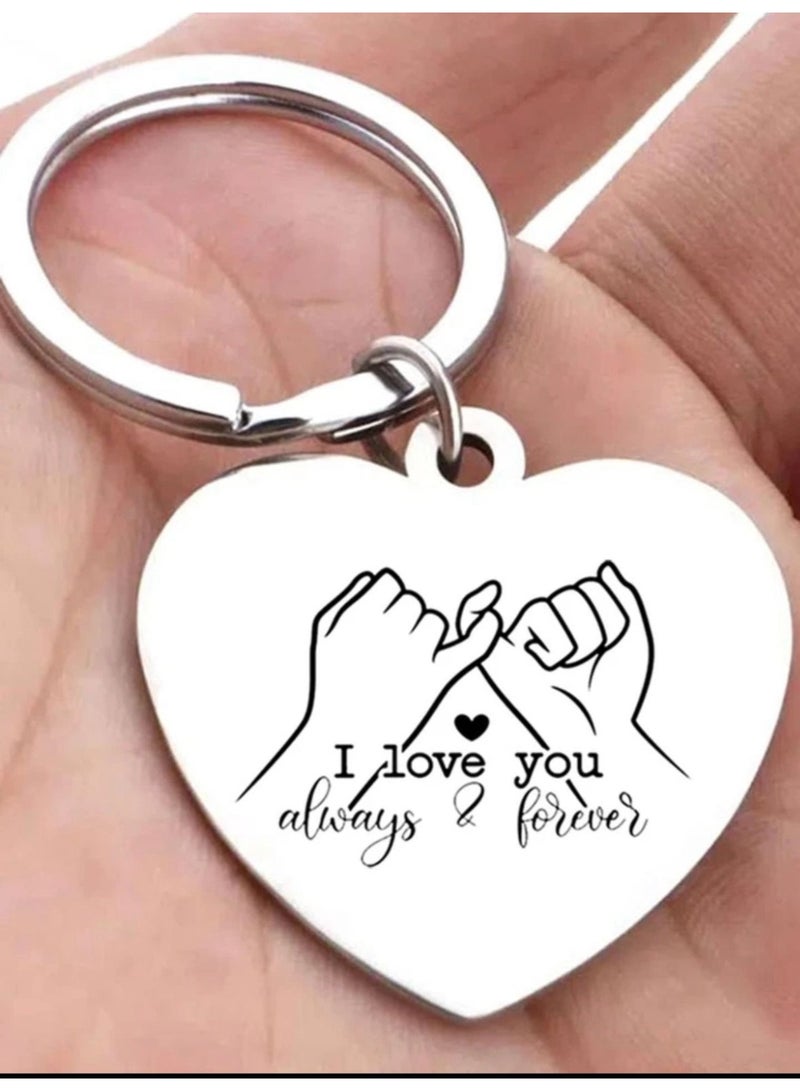 سلسلة مفاتيح معدنية محفورة بعبارات تحفيزية مقاومة للصدأ, هدية ملهمة للعائلة والأصدقاء - Image 1