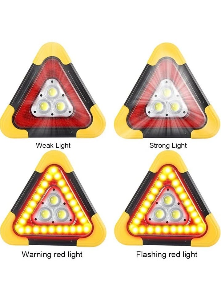 Generic Tripod Warning Light LED Multifunctional Car Emergency Light Solar Power Bank Emergency Safety Warning Explosion Charging Sign  - Image 2