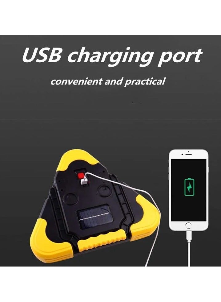 Generic Tripod Warning Light LED Multifunctional Car Emergency Light Solar Power Bank Emergency Safety Warning Explosion Charging Sign  - Image 4