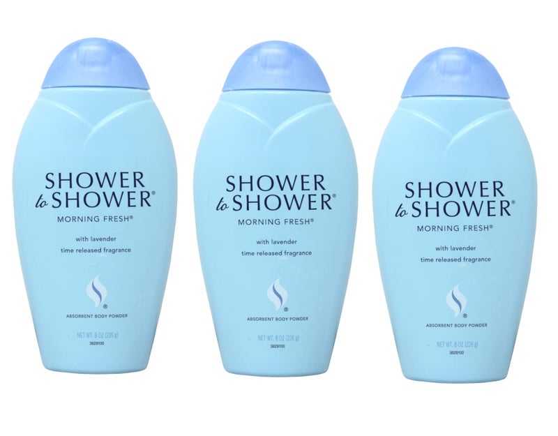 Shower to Shower Morning Fresh Body Powder, 8 Oz (3 Pack) - Image 1