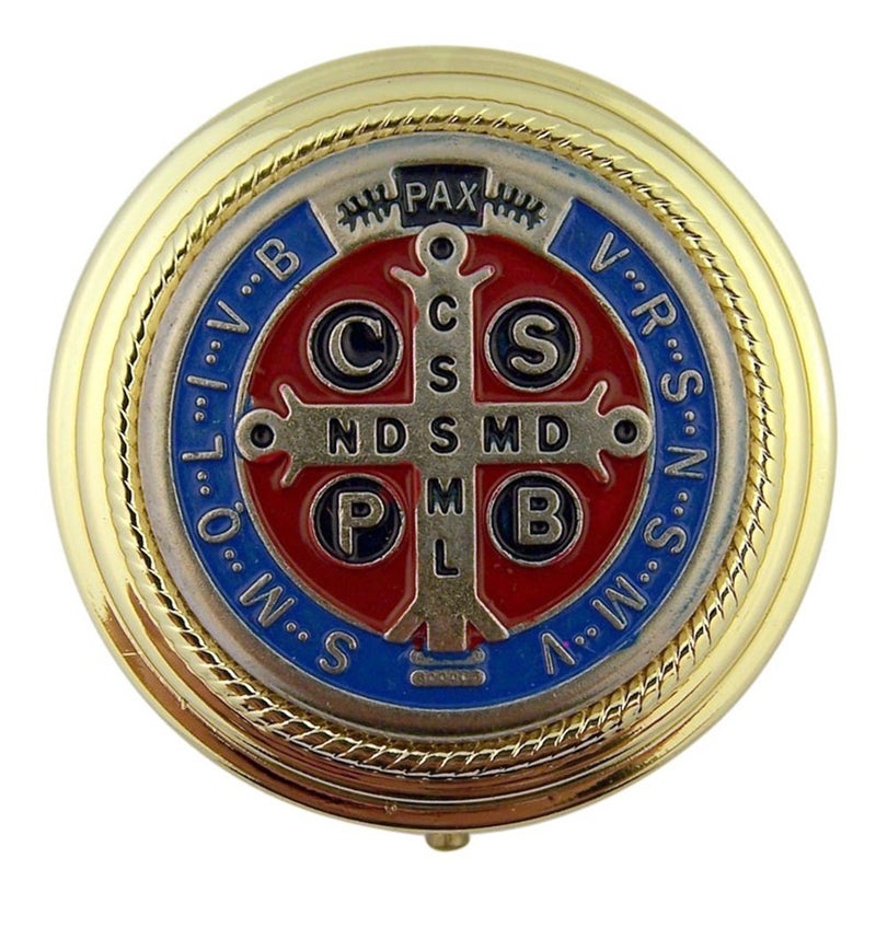 Autom Saint Benedict Cross Eucharistic Host PYX - Image 3