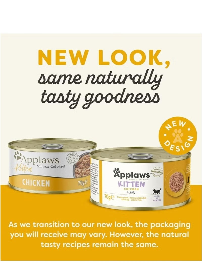 Applaws Chicken Wet Kitten Food 70g Tin x 24pcs - Image 2