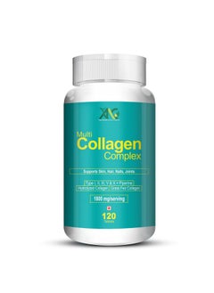 ANC Hydrolyzed Multi Collagen Peptide With All 5 Types Of Collagen Including Type I, Ii, Iii, V & X Supports Skin, Hair, Nails & Joints 120 Tablets  - Image 1