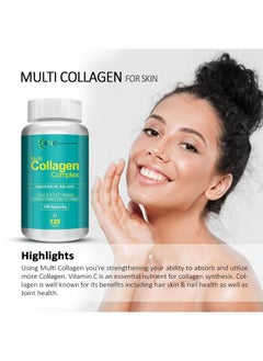 ANC Hydrolyzed Multi Collagen Peptide With All 5 Types Of Collagen Including Type I, Ii, Iii, V & X Supports Skin, Hair, Nails & Joints 120 Tablets  - Image 4